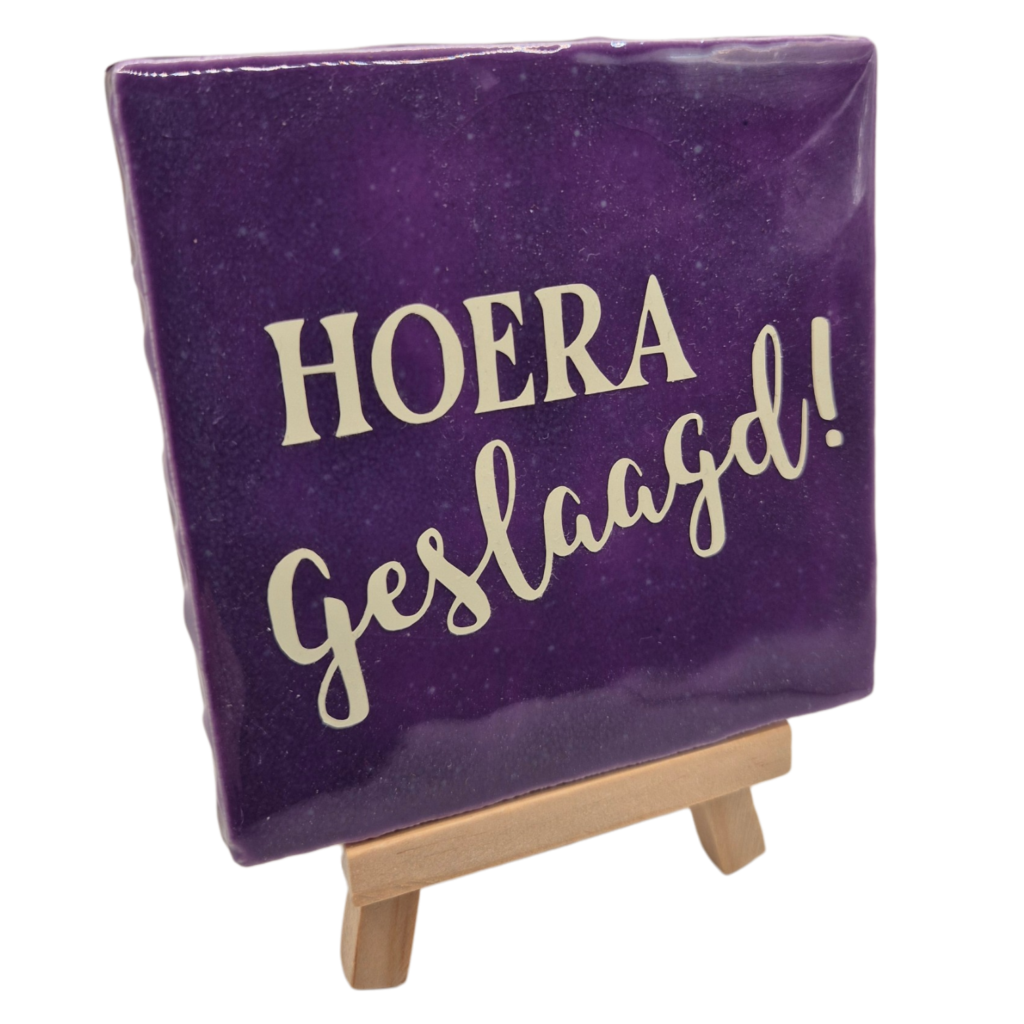 Tegeltje Paars Geslaagd