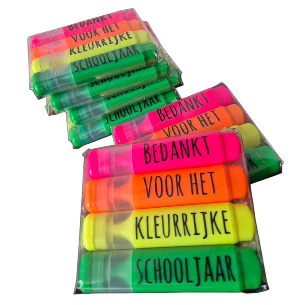 markeerstiften met tekst