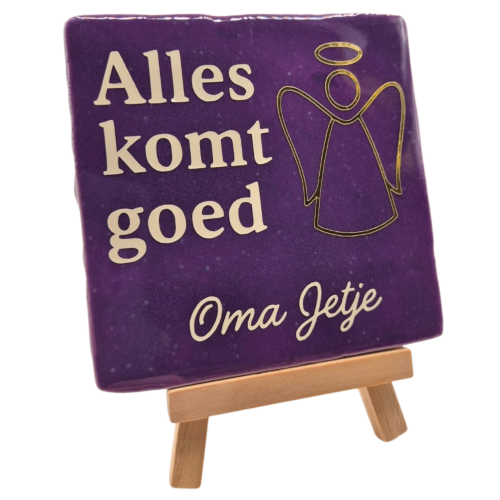 Gepersonaliseerd tegeltje herdenking